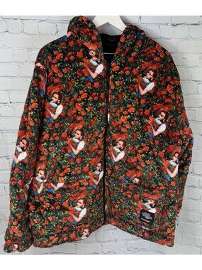 CAKEWORTHY The Wizard of Oz Poppy Field Quilted Jacket Full Zip Women's Sz XL